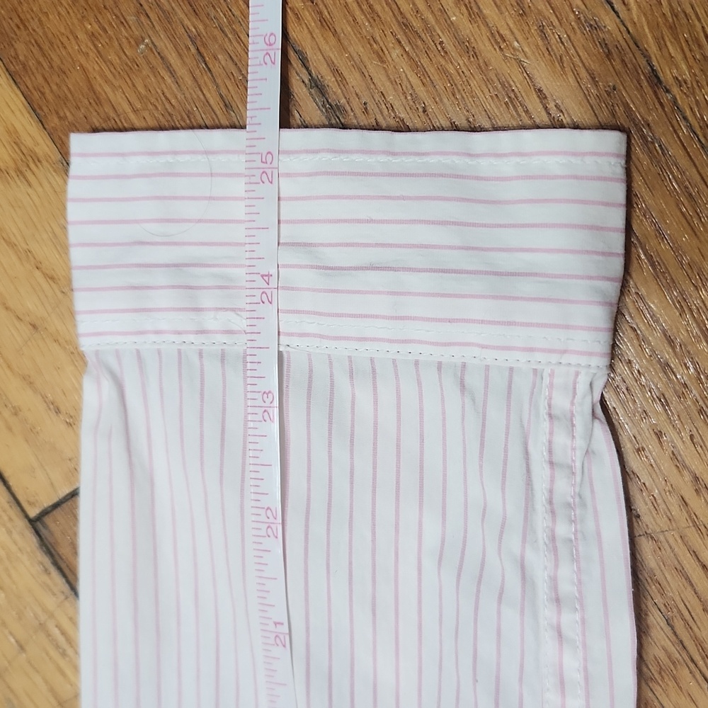 Abercrombie and Fitch Light Pink Pinstripe Long sleeve Blouse - Picture 8 of 12